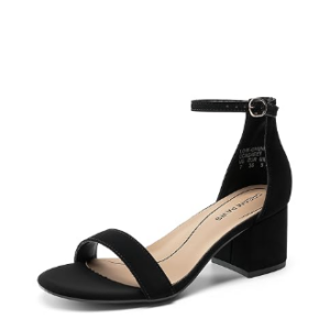 DREAM PAIRS Womens Bridal Sandals Glitter Ladies Mid Low Block Heels Ankle Strap Strappy Wedding Party Evening